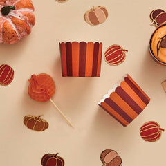 Hootyballoo by Club Green - Pumpkin Honeycomb Food Picks & Food Cup Set - Pack of 10
