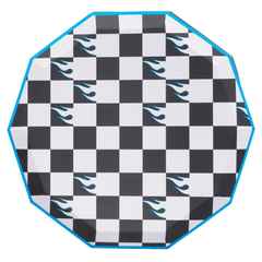 Hot Wheels™ x Bonjour Fete Black Checker Plates Large 8pk. - Pretty Day