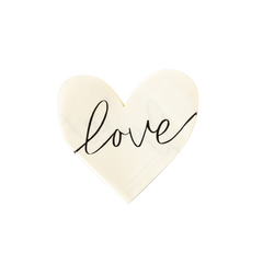 My Mind’s Eye - XOX1038 -  Love Heart Shaped Paper Napkin - Pretty Day