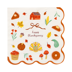 Harvest Icons Thanksgiving Cocktail Paper Napkins 24pk.