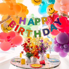 Sprinkles & Smiles Rainbow Happy Birthday Banner - Pretty Day