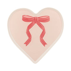 Valentine's Bow Bamboo Heart Tray
