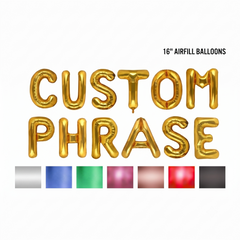 Custom Gold Balloon Letter Banner