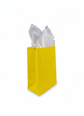 Bright Yellow Paper Party Favor Bags