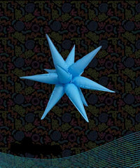 Starburst Balloon - Neon Blue 26" - Pretty Day