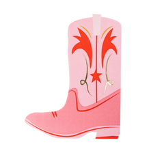 Pink Boot Shaped Paper Napkin 18pk. - Pretty Day