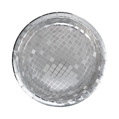 Silver Disco 9" Plate - 8 pk - Pretty Day