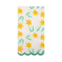 Tossed Daffodil Scallop Napkin Large 24pk. - Pretty Day