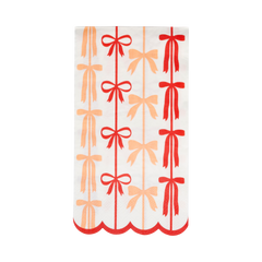 Red and Pink Bow Dinner Napkins  -24pk - Pretty Day