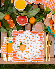 Oranges Scalloped Paper Plate 8pk. - Pretty Day