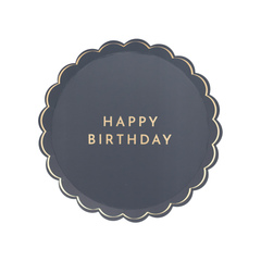 Bonjour Fête - MIDNIGHT BLUE SIGNATURE HAPPY BIRTHDAY SMALL PLATE - Pretty Day