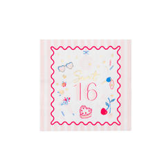 Sweet 16 Icon Cocktail Napkin 20pk.