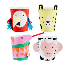 Jungle Jamboree Character Cups 8pk.