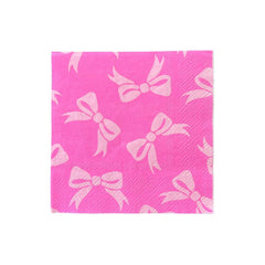Eloise Pink Bow Napkins Small 16pk. - Pretty Day