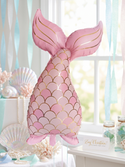 Mermaid Tail Foil Balloons - Pink