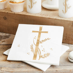 Hootyballoo by Club Green - Communion Paper Napkins 16 Pack - Pretty Day