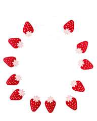 My Mind’s Eye - PLHB112 -  Puffy Felt Strawberry Banner - Pretty Day