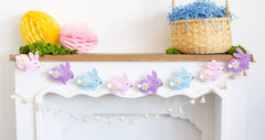 Puffy Felt Easter Bunny Banner - Pretty Day