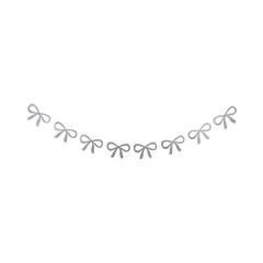 Silver Glitter Bow Garland - Pretty Day
