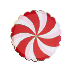 Christmas Peppermint Candy Plates Small 8pk. - Pretty Day