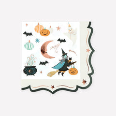 Ornate Edge Halloween Icon Napkins Large 16pk.