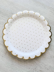 Josi James - Scalloped Polka Dot Plate: 9 Inch - Pretty Day