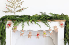 Puffy Felt Gingerbread Man Banner - Pretty Day