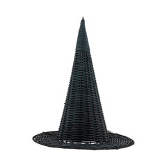Natural Rattan Witch Hat - 18"