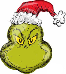 The Grinch Head Foil Balloon 29" S1083 - Pretty Day