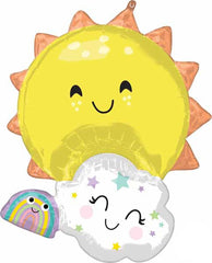 Rainbow Cloud Sun Foil Balloon 28" - Pretty Day
