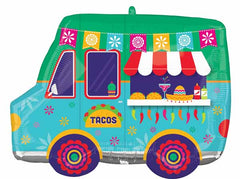 Fiesta Taco Truck Foil Balloon - Pretty Day