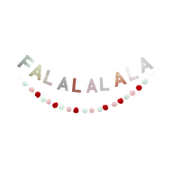 Jumbo Fa La La Glittered Banner Set - Pretty Day