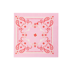 Pink Bandana Paper Cocktail Napkin 24pk. - Pretty Day