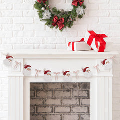 Santa & Bow Card Garland 2m - Pretty Day