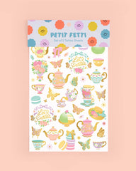 Tea Party Temporary Tattoos - 61 pack - Pretty Day