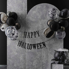 Happy Halloween Bunting with Balloons - Pretty Day