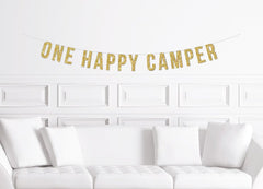 One Happy Camper Banner - Pretty Day