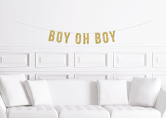 Boy Oh Boy Banner, Buoy Oh Boy Baby Boy Shower Decoration, Decor, Sign - Pretty Day