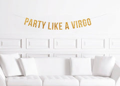 Adult Birthday Decorations, Party Like A Virgo Banner, Zodiac Birthday Decor, Big Virgo Energy, Women's Birthday, Men's Birthday , Teen - Pretty Day