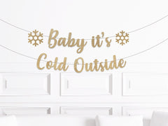 Baby It's Cold Outside Baby Shower Decorations, Baby It's Cold Outside Banner, Winter Baby Shower Theme Decor, Christmas Baby Shower Sign - Pretty Day