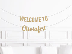 Festival Birthday Party Decor, Festival Bachelorette Party Decorations, Welcome to Name Fest Banner, Custom Personalized, Music Festival - Pretty Day