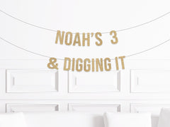 Construction Birthday Decorations, Custom Digging It Banner, 1st 2nd 3rd 4th 5th Birthday Decor, Construction Themed Party Boy  Excavator - Pretty Day
