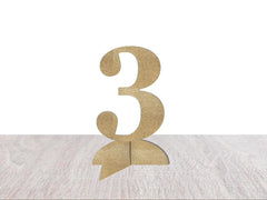 3rd Birthday Table Decorations, Third Birthday Centerpiece, Boy Girl Gold 3 Table Number Decor, Party Supplies - Pretty Day