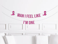 Man I Feel Like I'm One, Two, Three Banner, Cowgirl Themed First Birthday, Rodeo 1st Birthday Decorations, Disco Cow Girl Decor, Cake Smash - Pretty Day