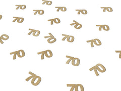 70th Birthday Decorations, Glitter Paper 70 Confetti, 70  Decor, Party Supplies Seventy Seventieth Man Woman, Gold, Rose Gold, Anniversary - Pretty Day