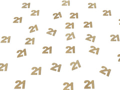 21st Birthday Decorations, Glitter Paper 21 Confetti, 21  Decor, Party Supplies Twenty First Man Woman, Gold, Rose Gold, Anniversary - Pretty Day