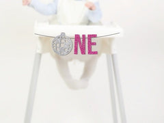 Disco Cowgirl Highchair Banner, Space Cowgirl 1st Birthday Decorations, Cake Smash Decor, First Disco Party Supplies Sign - Pretty Day