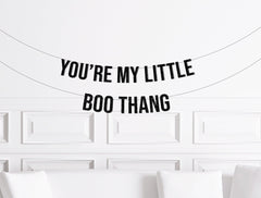 Halloween Baby Shower Decorations, You're My Little Boo Thang Banner, October 1st Birthday Decor, Ghost Theme Baby Shower Little Boo - Pretty Day