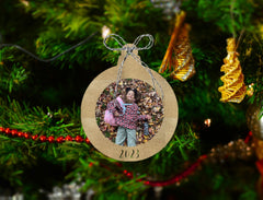 Paper Photo Frame Christmas Ornaments 2023, Babies First Christmas, Engagement, New House, Married, Pack of 4 - Pretty Day
