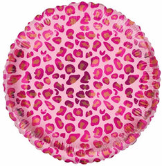 Tuftex 18"  Pink Foil Leopard Balloon- Catty Kitty - Pretty Day